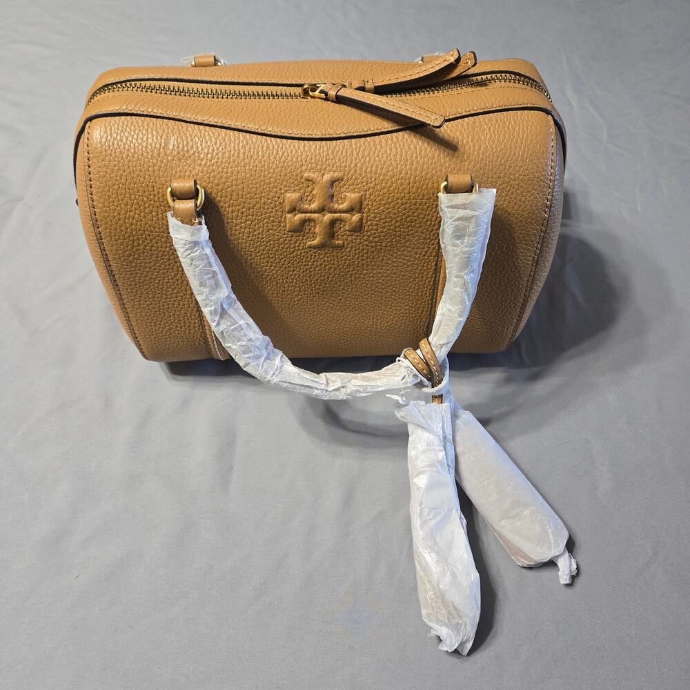 Tory Burch Thea Small Satchel Leather Crossbody Bag - Tiramisu / Tan